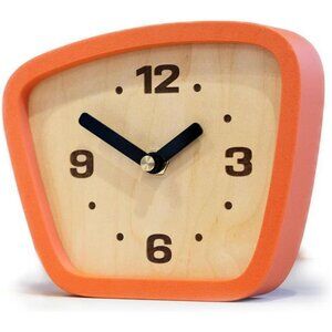 Handcrafted Mid-Century Modern Clock – Silent Movement for Desk, Table